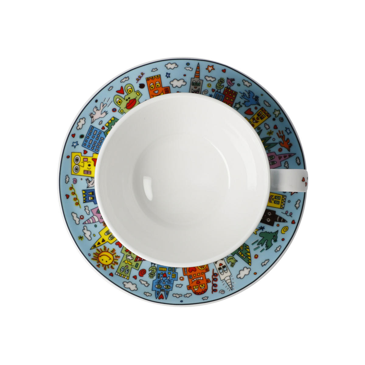 TEETASSE James Rizzi My New York City Day, Fine Bone China, Bunt, 250 ml - Multicolor, Keramik (0.25L) - Goebel