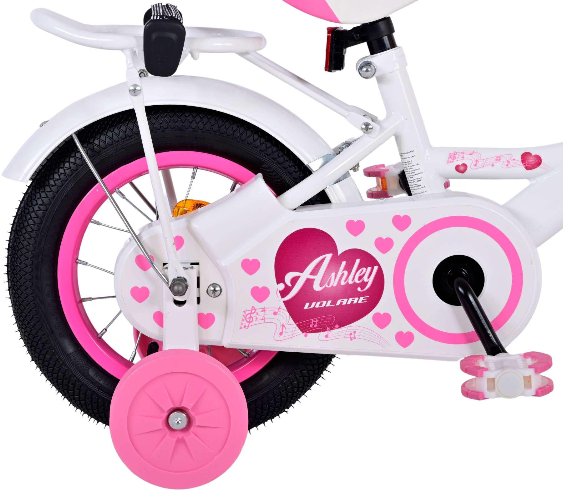 KINDERFAHRRAD Ashley - Mädchen - 12 Zoll - Rücktritt + Handbremse - Weiß - Weiß, Metall (45cm) - TPFSports