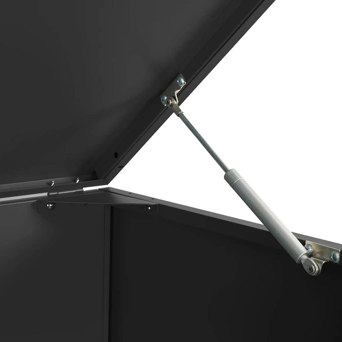 MÜLLTONNENBOX Gorilo für 1 Tonne Schwarz 69x79x117 cm - Schwarz, Metall (69/117/79cm) - DELUKE