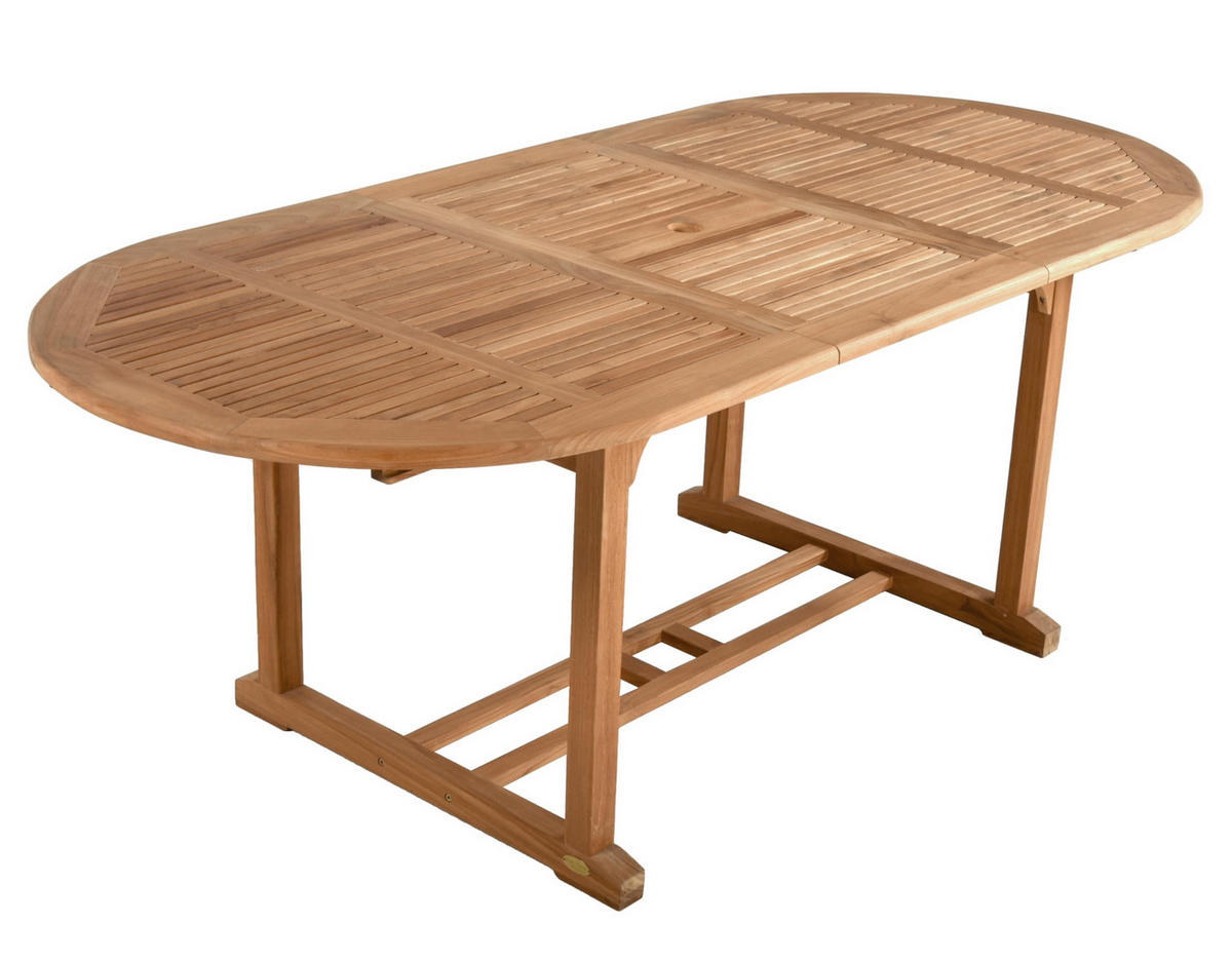 GARTEN-SITZGRUPPE Manuel 7-teilig Gartenmöbel-Set - Teakfarben, Holz - DELUKE