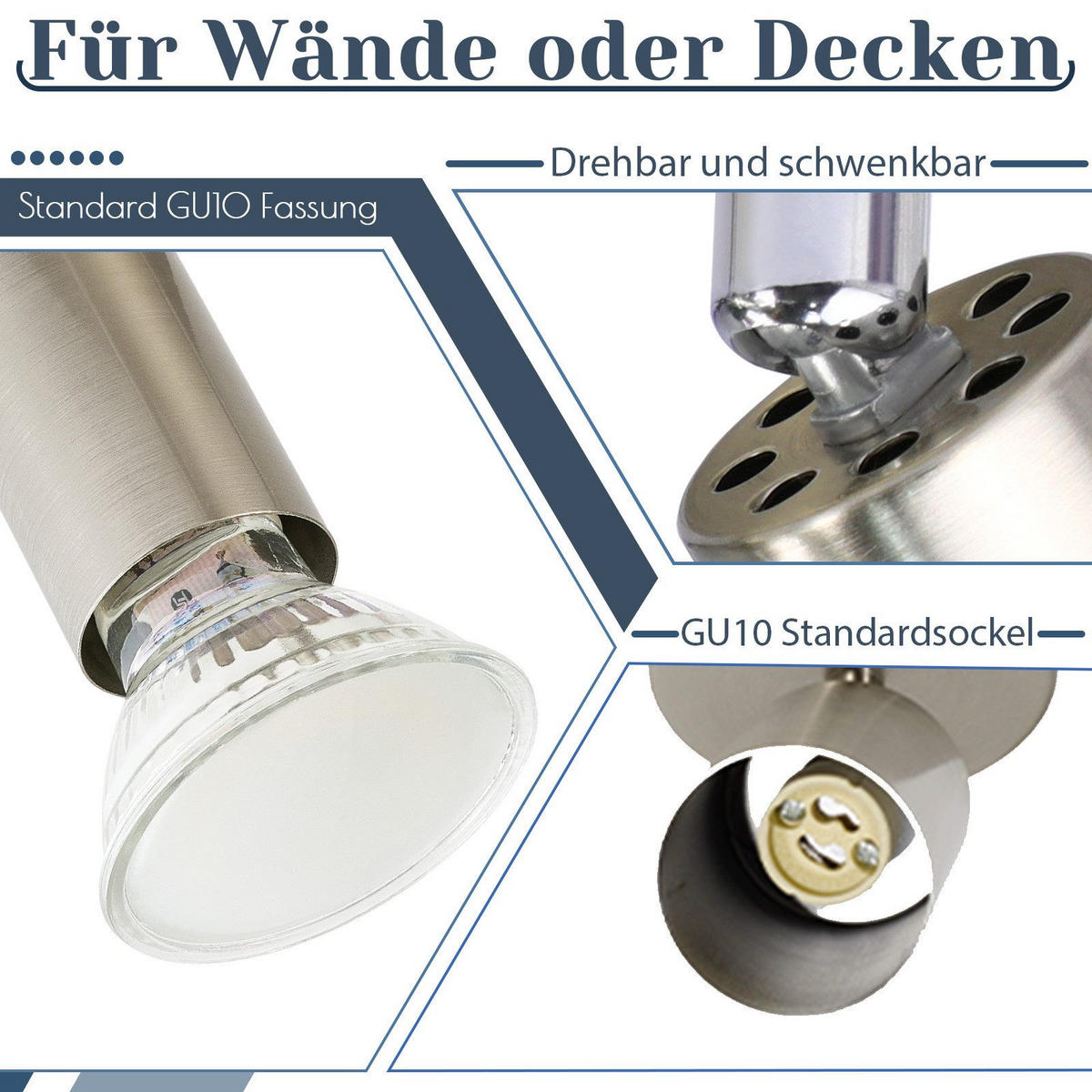 STRAHLER Windsheim 2-flammig 12/12/10.4 cm - Silberfarben, Metall (12/12/10.4cm) - Nettlife