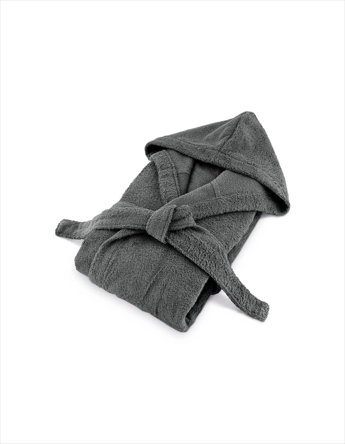 BADEMANTEL Herren Anthrazit - Anthrazit, Textil (Mnull) - Herzbach Home