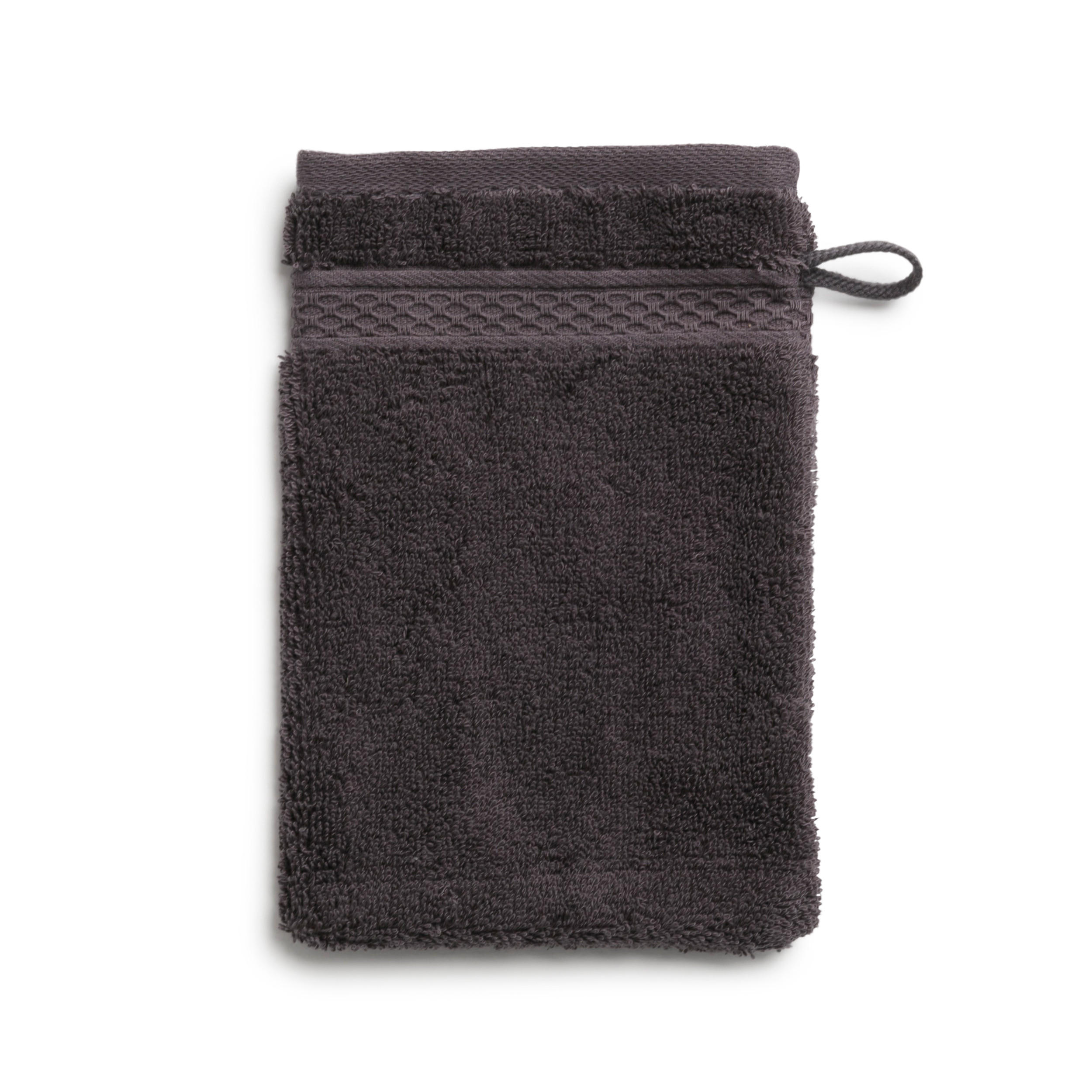 WASCHHANDSCHUH PURE LUXURY - Graphitfarben, Textil (15/20cm) - MÖVE