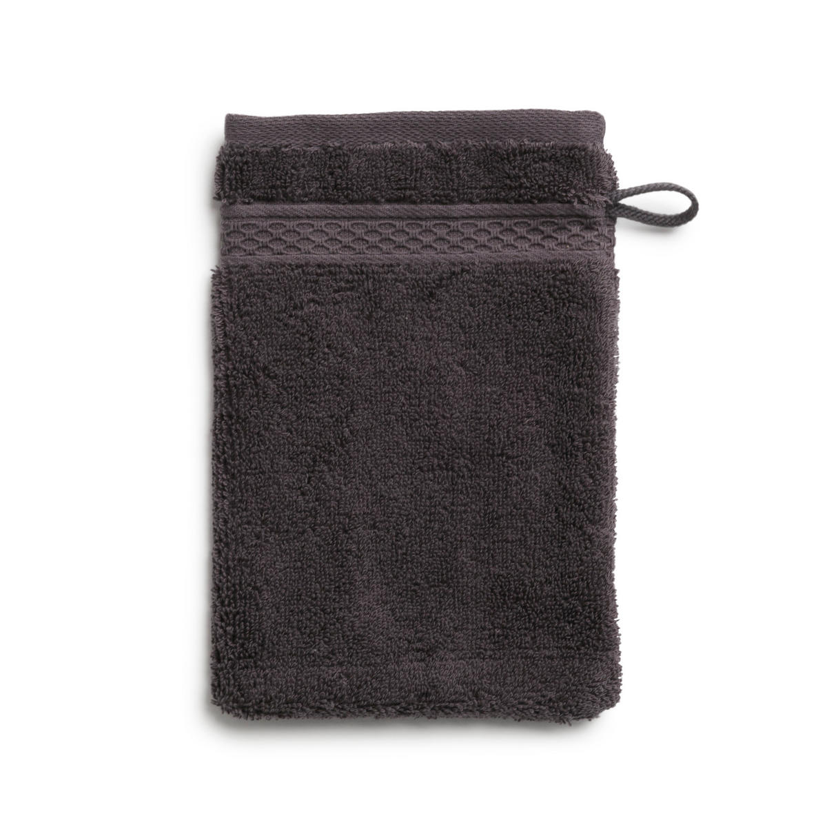 WASCHHANDSCHUH PURE LUXURY - Graphitfarben, Textil (15/20cm) - MÖVE