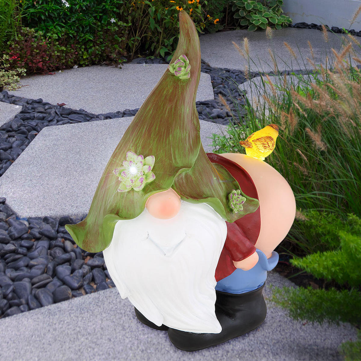 LED AUSSENLEUCHTE Gartenzwerg Bunt - Multicolor, Kunststoff (25.5/14.5/33.5cm) - Globo Lighting