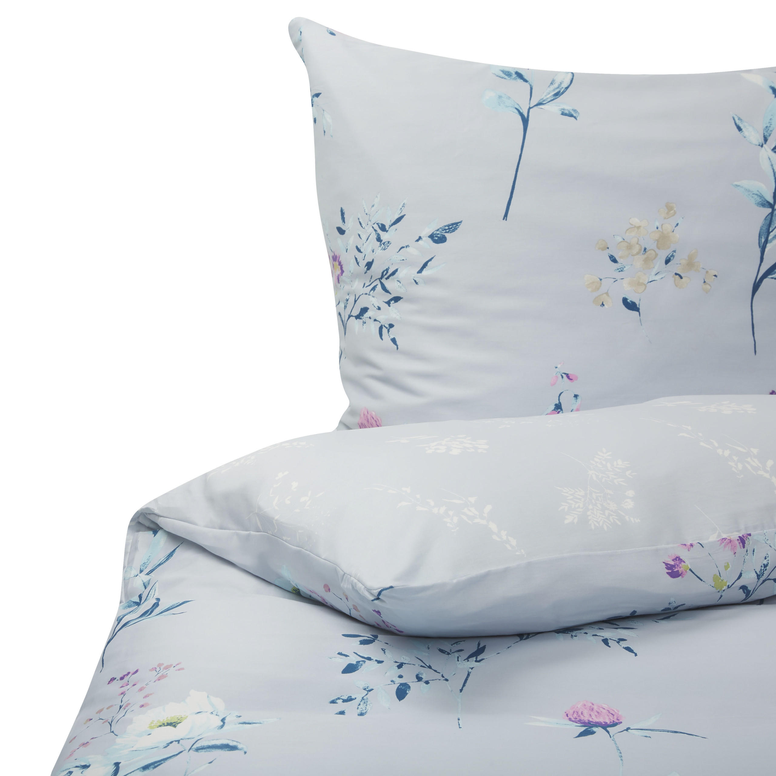 BETTWÄSCHE SET Evergreen 200/220 cm - Blau, Textil (200/220cm) - Beliani
