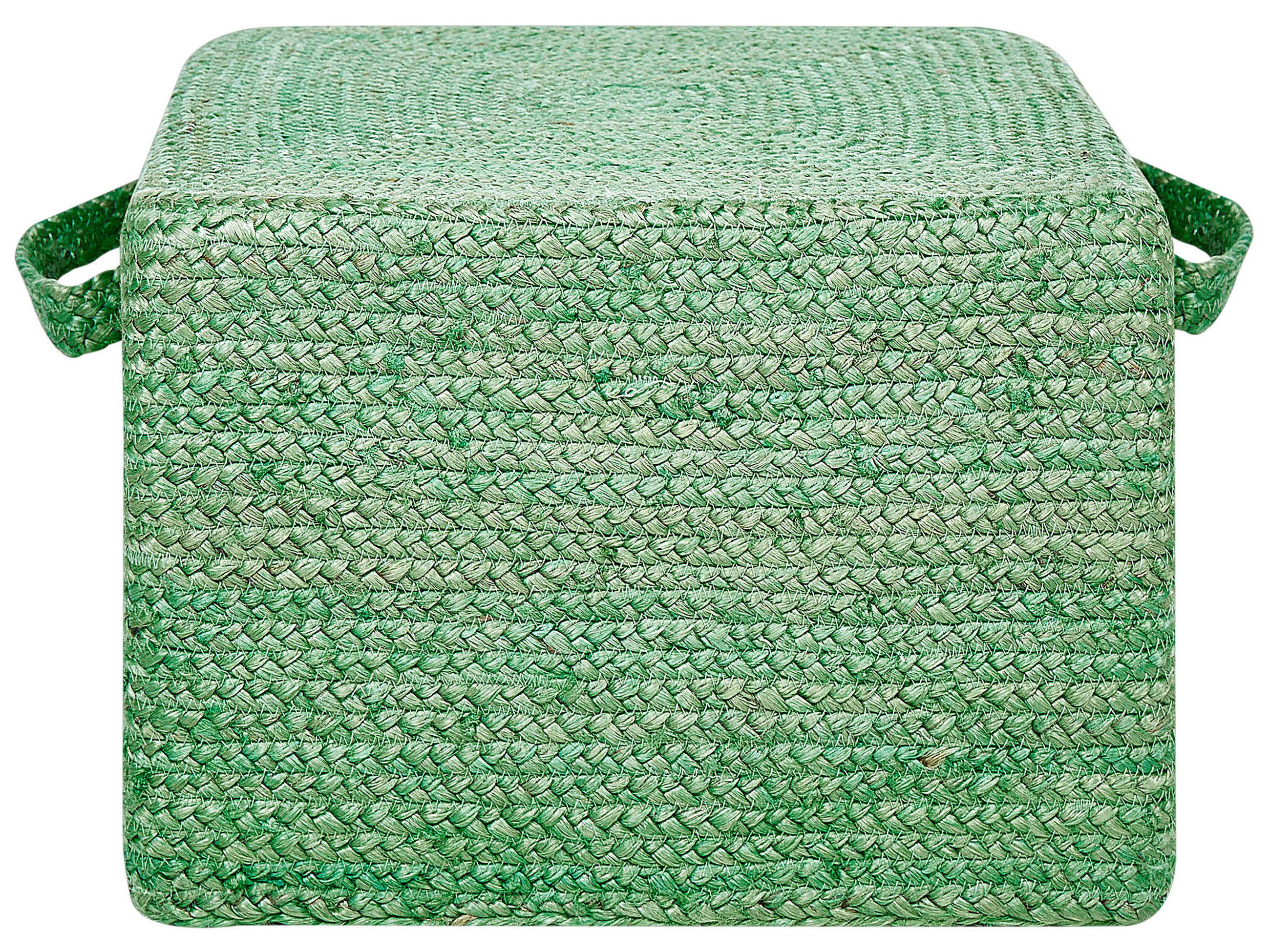POUF Dhadar 45/45/30 cm - Grün, Naturmaterialien (45/30/45cm) - Beliani