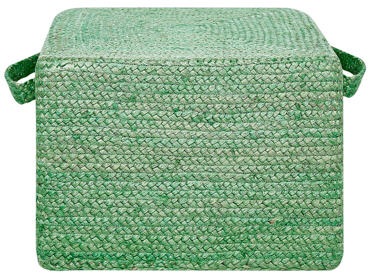 POUF Dhadar 45/45/30 cm - Grün, Naturmaterialien (45/30/45cm) - Beliani