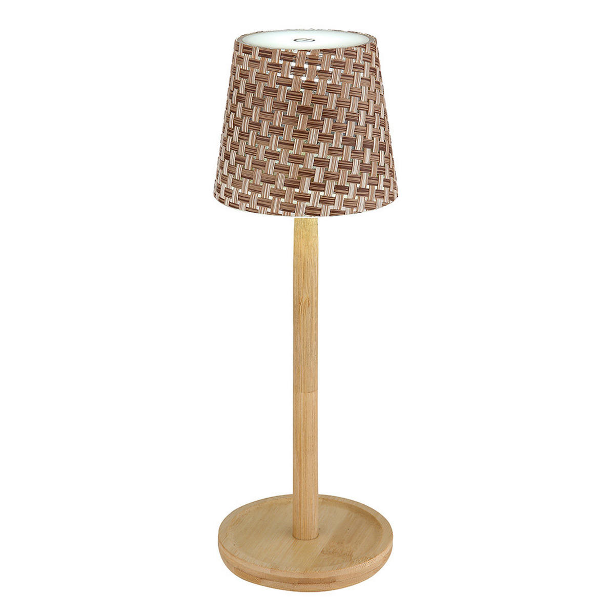 TISCHLEUCHTE Bambus Braun, LED, Touchdimmer, 3er Set - Braun, Holz (40.4/10.9/33cm) - Globo Lighting