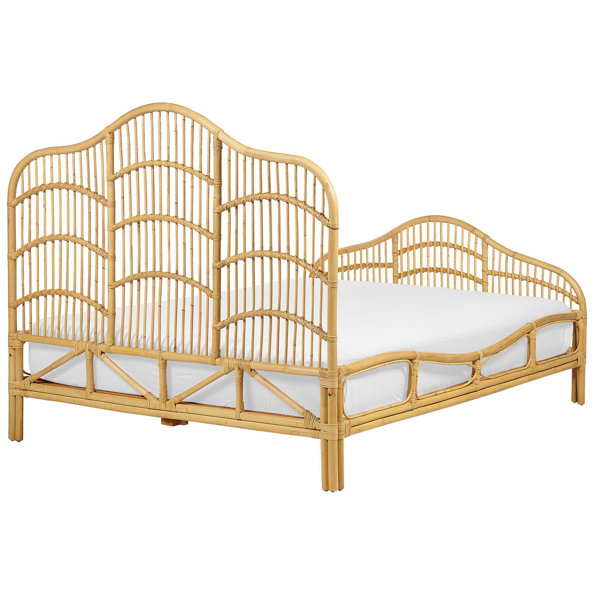 DOPPELBETT 140/200cm Heller Holzfarbton Domeyrot - Hellbraun, Naturmaterialien (140/200cm) - Beliani