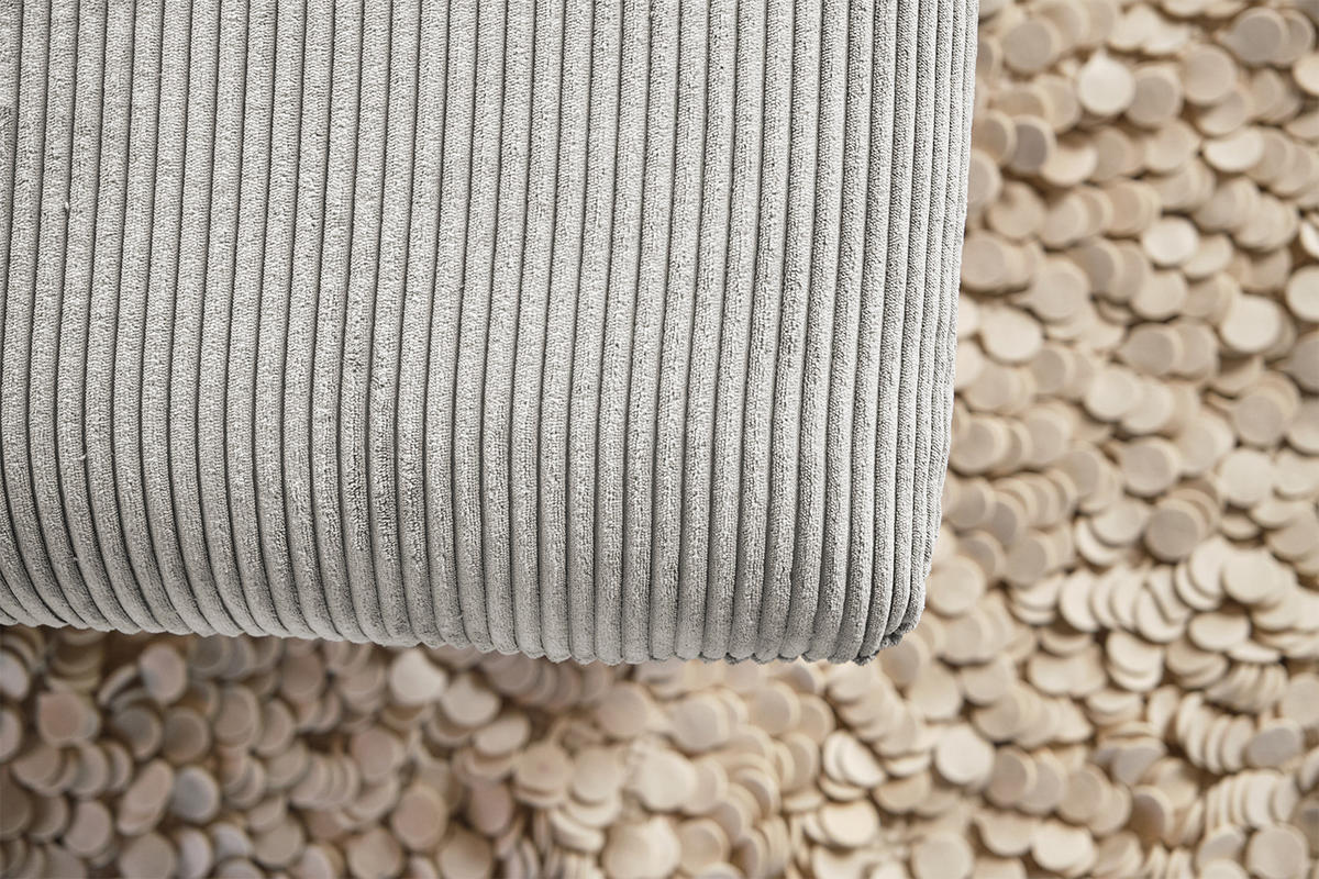LONGSEAT CHAMRE Hellgrau - Hellgrau/Schwarz, Textil/Metall (130/95/160cm) - KAWOLA