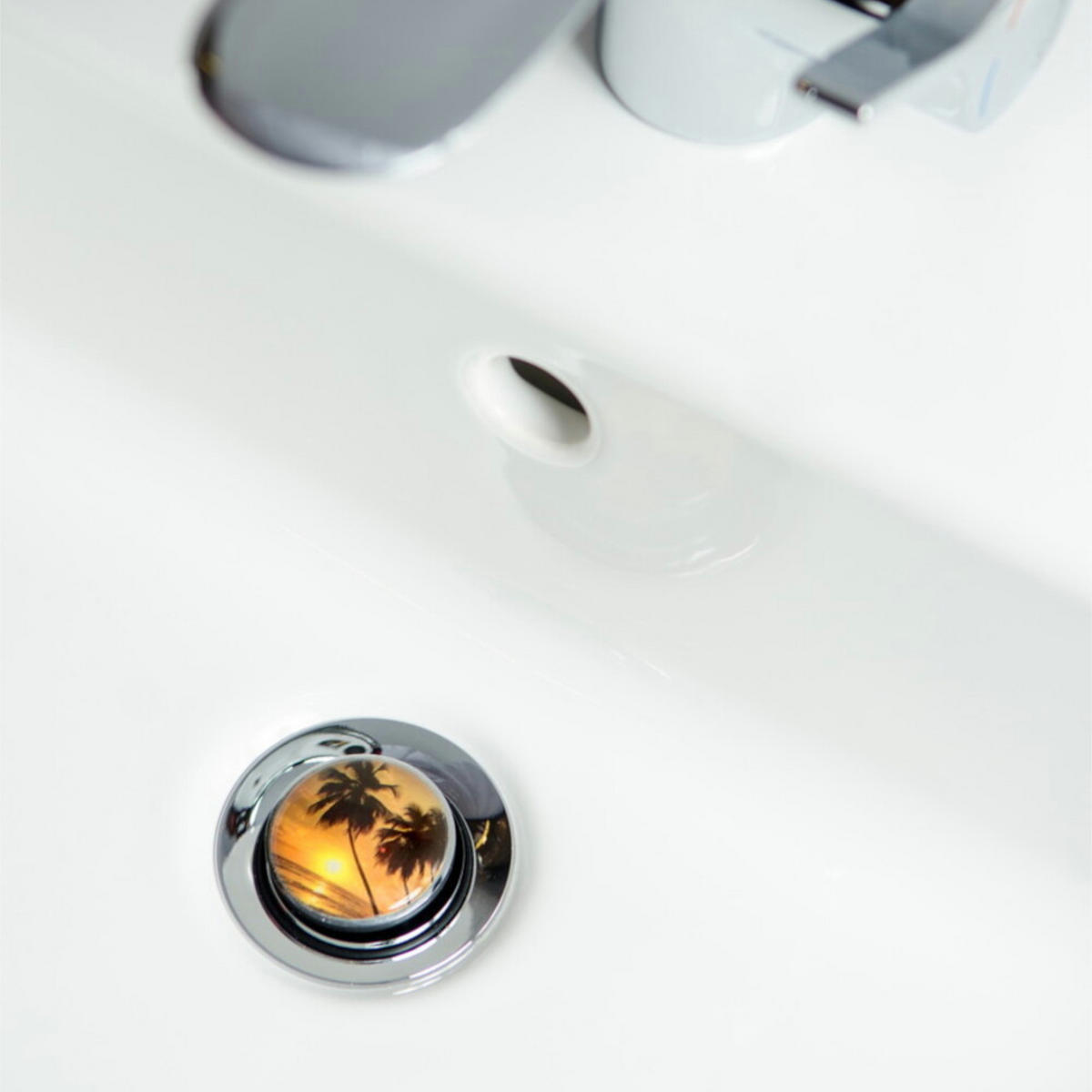 WASCHBECKENSTÖPSEL Summer - Orange, Kunststoff/Metall (4/7/7cm) - Sanilo