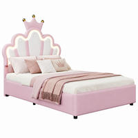POLSTERBETT mit Bettkasten 90x200 cm PU Pink - Pink, Metall (90/200cm) - Meubliv