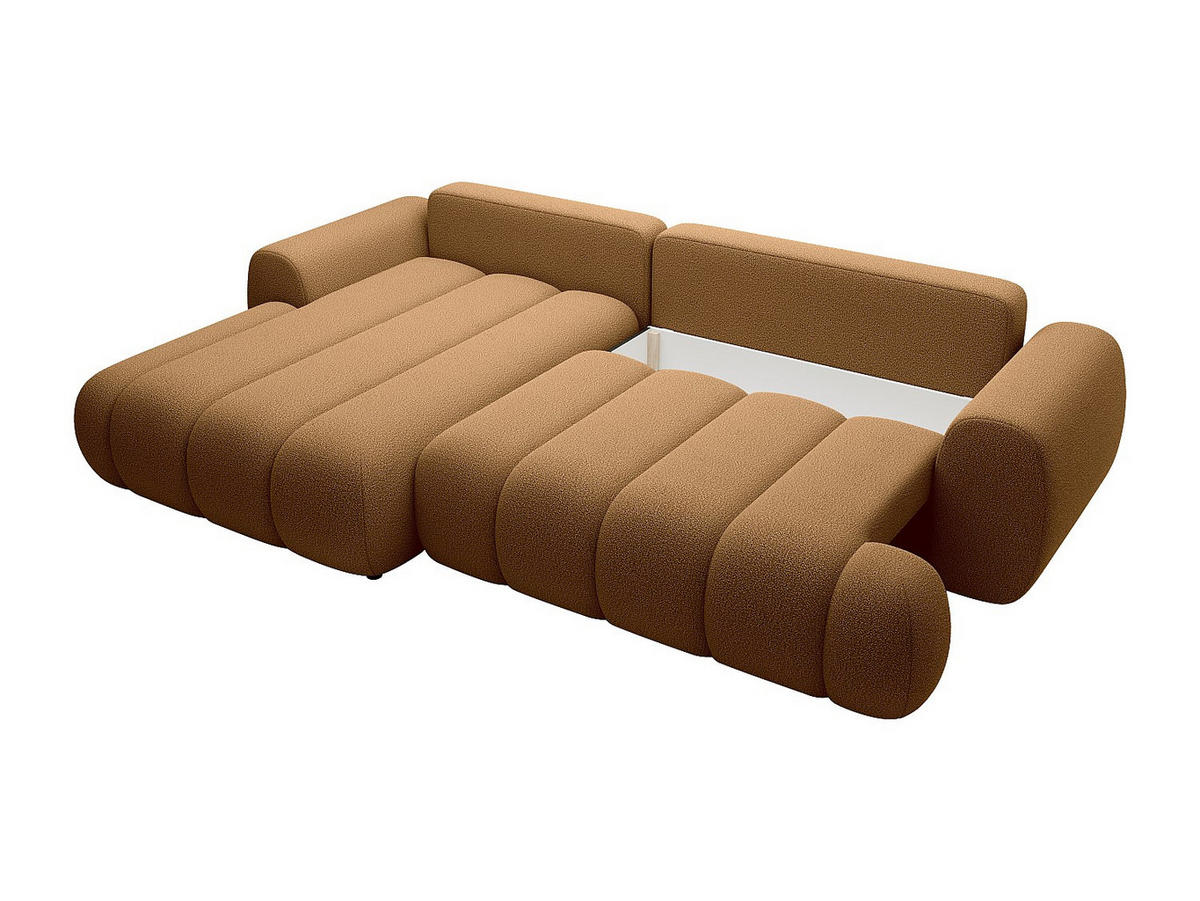 SCHLAFSOFA - 4 Personen - stoff - senffarben Fridora - Dunkelgelb, Textil (272/81/168cm) - Vente-Unique