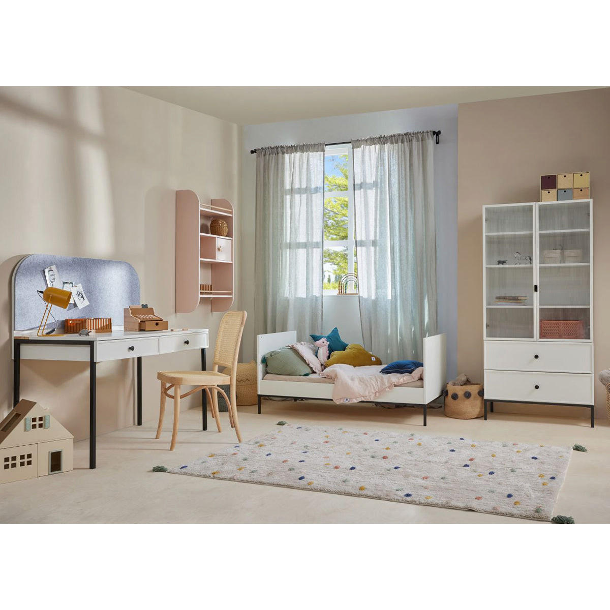 BÜCHERREGAL Lumi Weiß und Schwarz - Weiß, Holzwerkstoff (80/170/40cm) - Petits-meubles