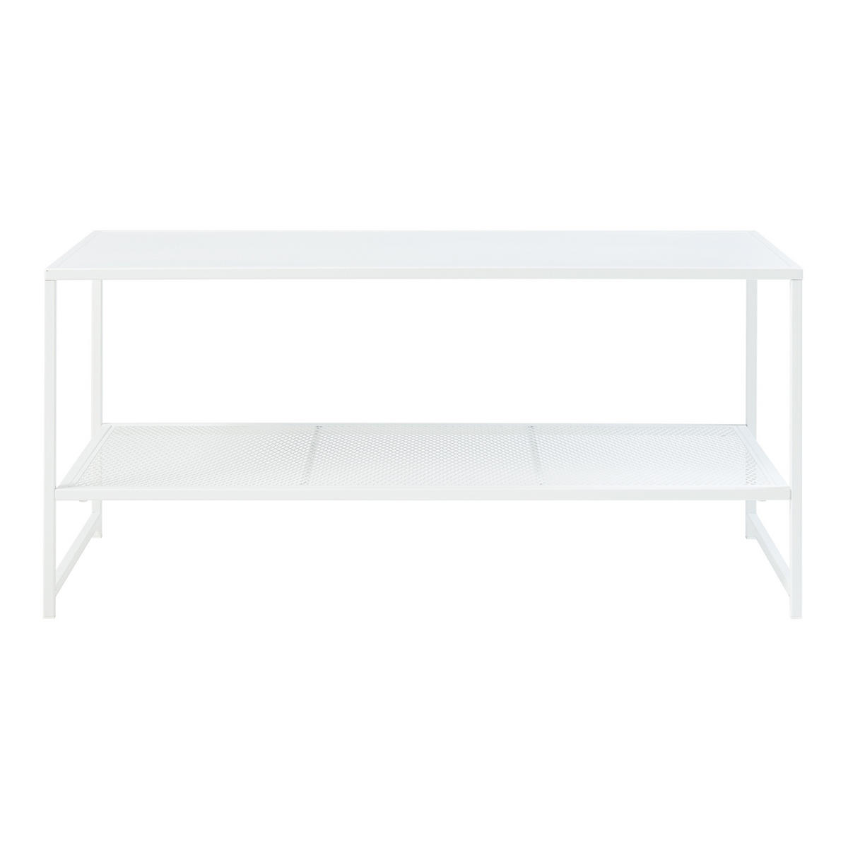 COUCHTISCH Ruokolahti 102/43/46 - Weiß, Metall (102/43/46cm) - [en.casa]