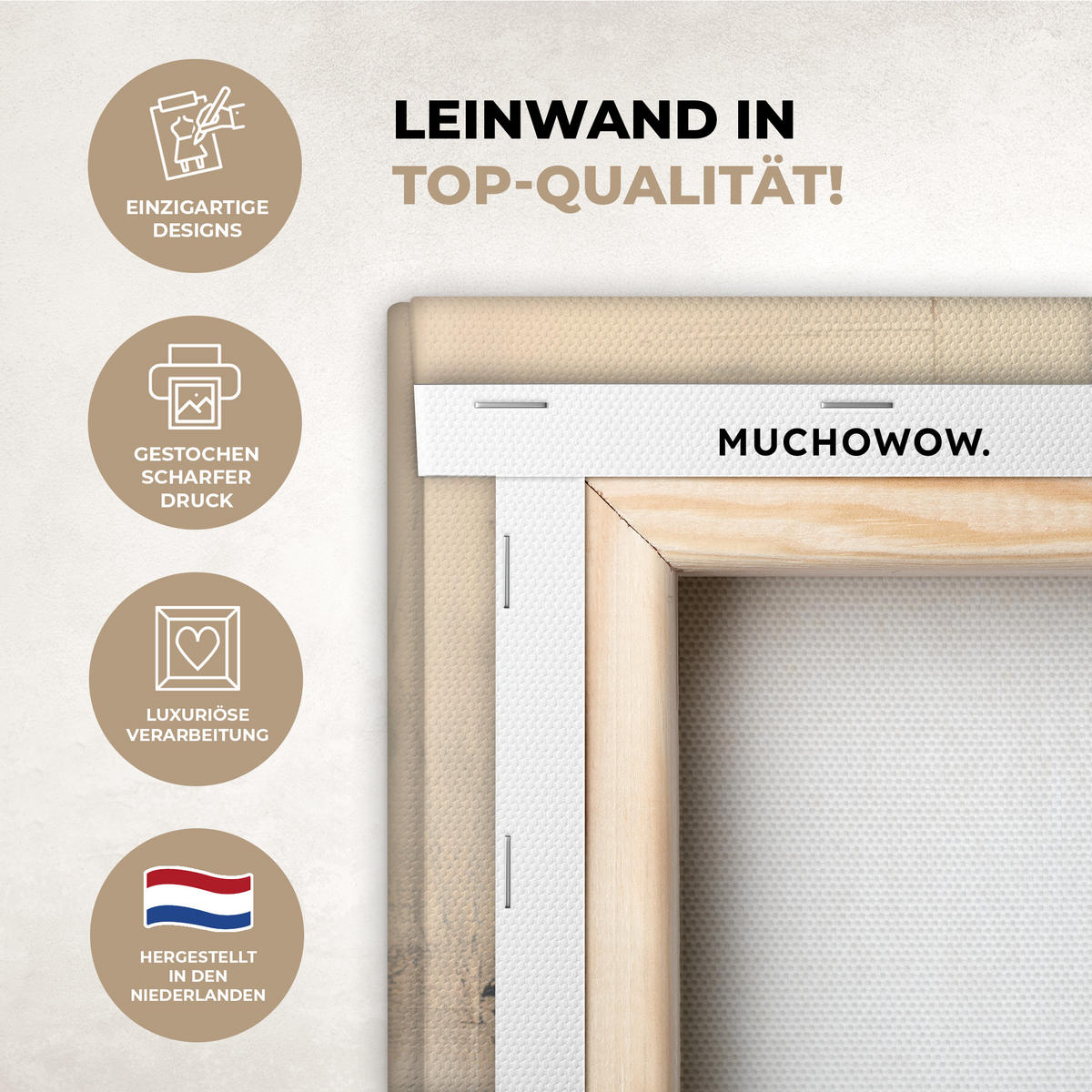 LEINWANDBILD Weltkarte - Gold - Schwarz - Abstrakt 50x50 cm - Kupferfarben, Textil (50/50cm) - MuchoWow