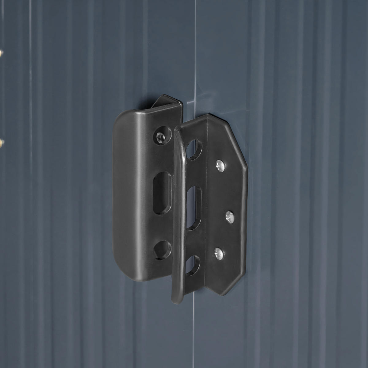 CASĂ PENTRU UNELTE 150 cm 89 cm gri grafit Aisone - alb/grafit, metal (150/182/89cm) - Beliani