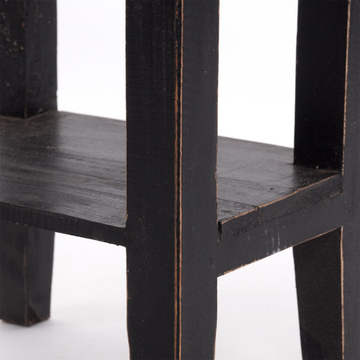 TELEFONTISCH PLANTA Mahagoni Massivholz, mit Schublade 09 voodoo - schwarz - Schwarz, Holz (24/34/52cm) - DESIGN DELIGHTS