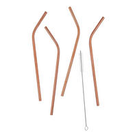 TRINKHALME (5-teilig) Manhattan Lounge - Roségold, Metall (7/0.7cm) - Butlers