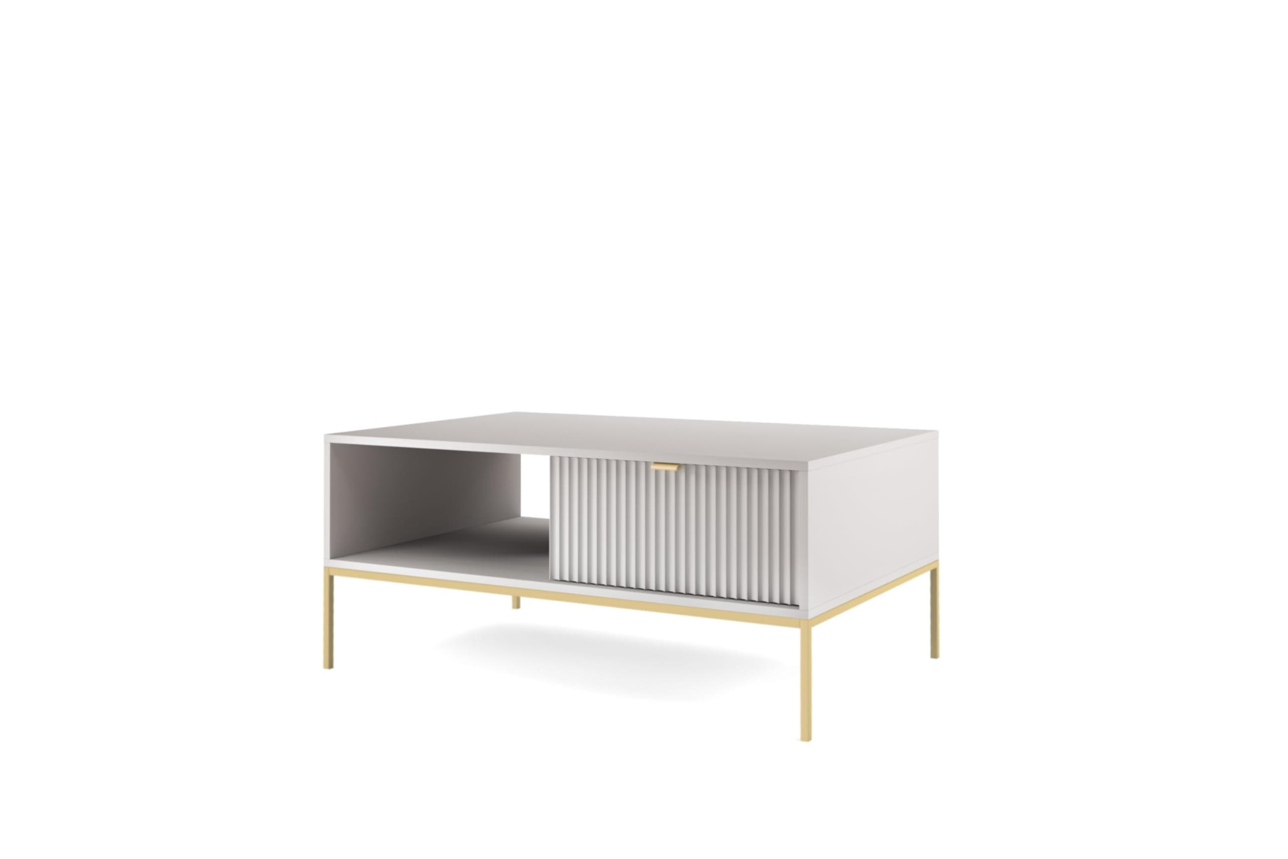 COUCHTISCH Font 104x46x68 cm - Modern Wohnzimmertisch Gefertigt aus Robuster Laminierter Spanplatte - Grau - Grau, Holzwerkstoff (46/104/68cm) - Chilly