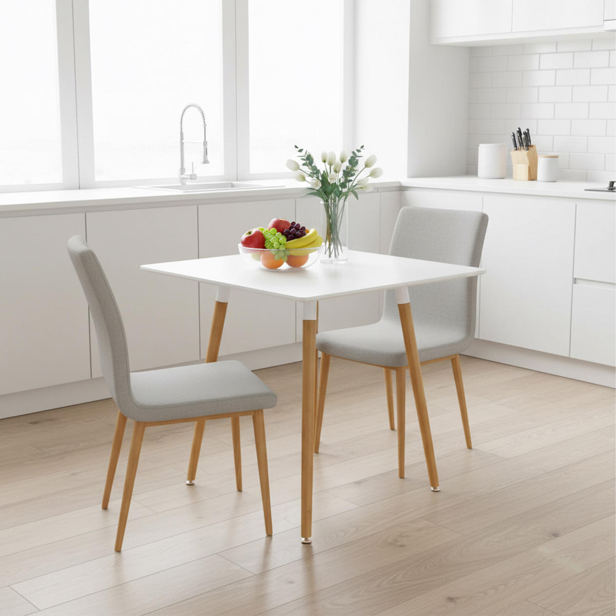 JÍDELNÍSTŮL - různobarevná, kov/dřevo (75/75/75cm) - Relaxdays