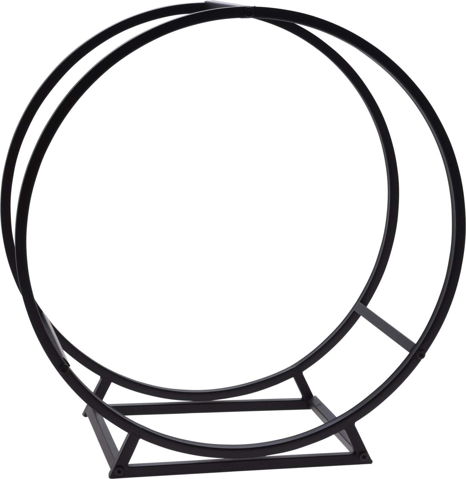 KAMINHOLZSTÄNDER Basic Schwarz 51/5/53 cm Metall - Schwarz, Metall (5/53/51cm) - Mondex