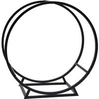 KAMINHOLZSTÄNDER Basic Schwarz 51/5/53 cm Metall - Schwarz, Metall (5/53/51cm) - Mondex
