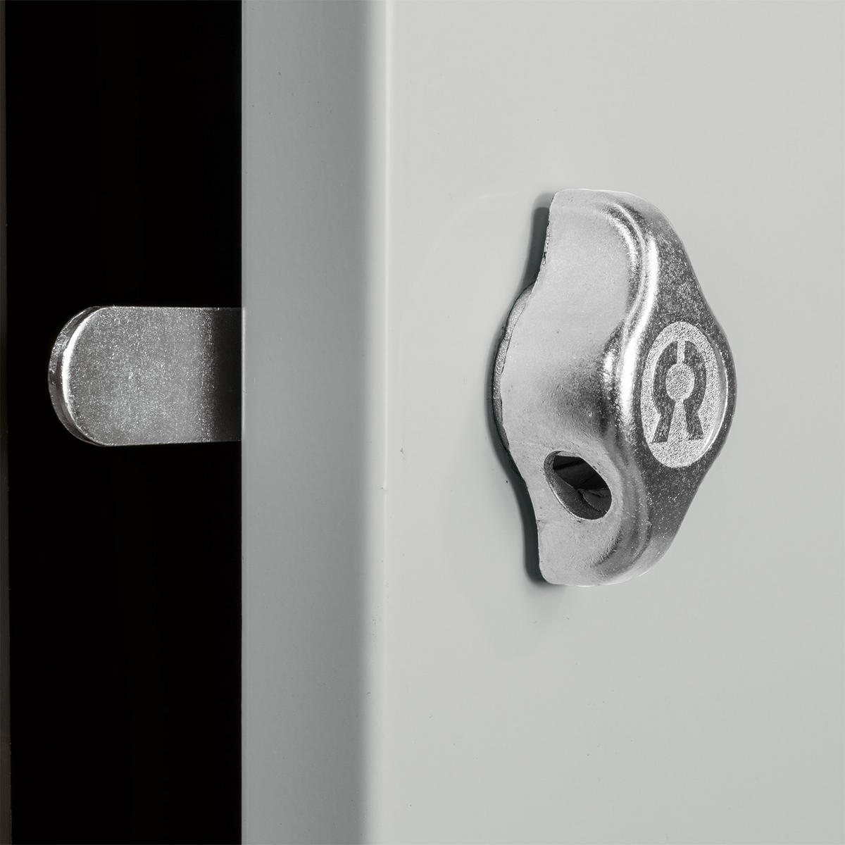 SCHLIESSFACHWÜRFEL Blocky mit Drehriegelschloss für Vorhängeschloss 40x40x40cm Anthrazit/Lichtgrau - Schwarz/Grau, Metall (40/40/40cm) - PROREGAL