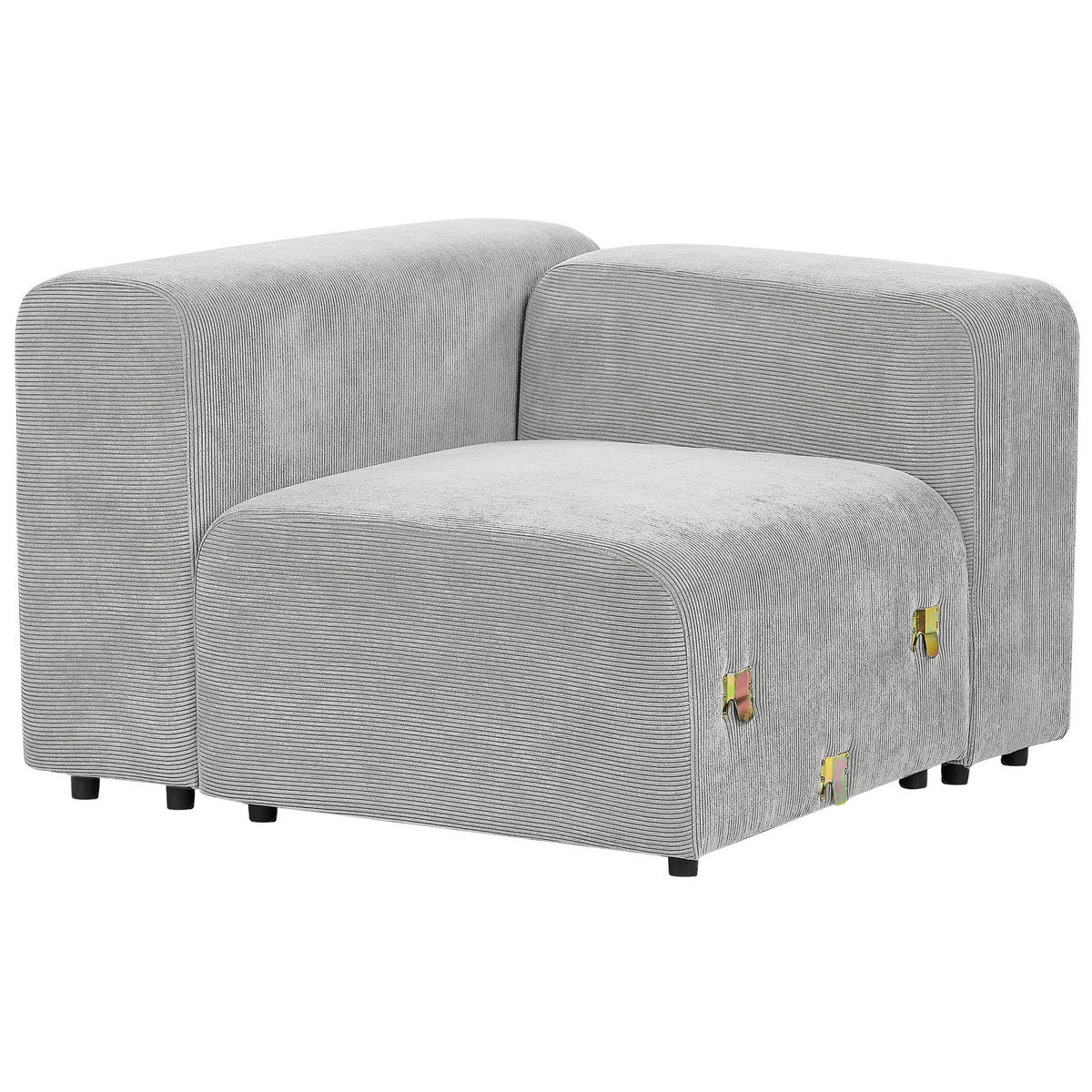 2-SITZER-SOFA Cord grau Falsterbo - Grau, Textil (204/70/105cm) - Beliani