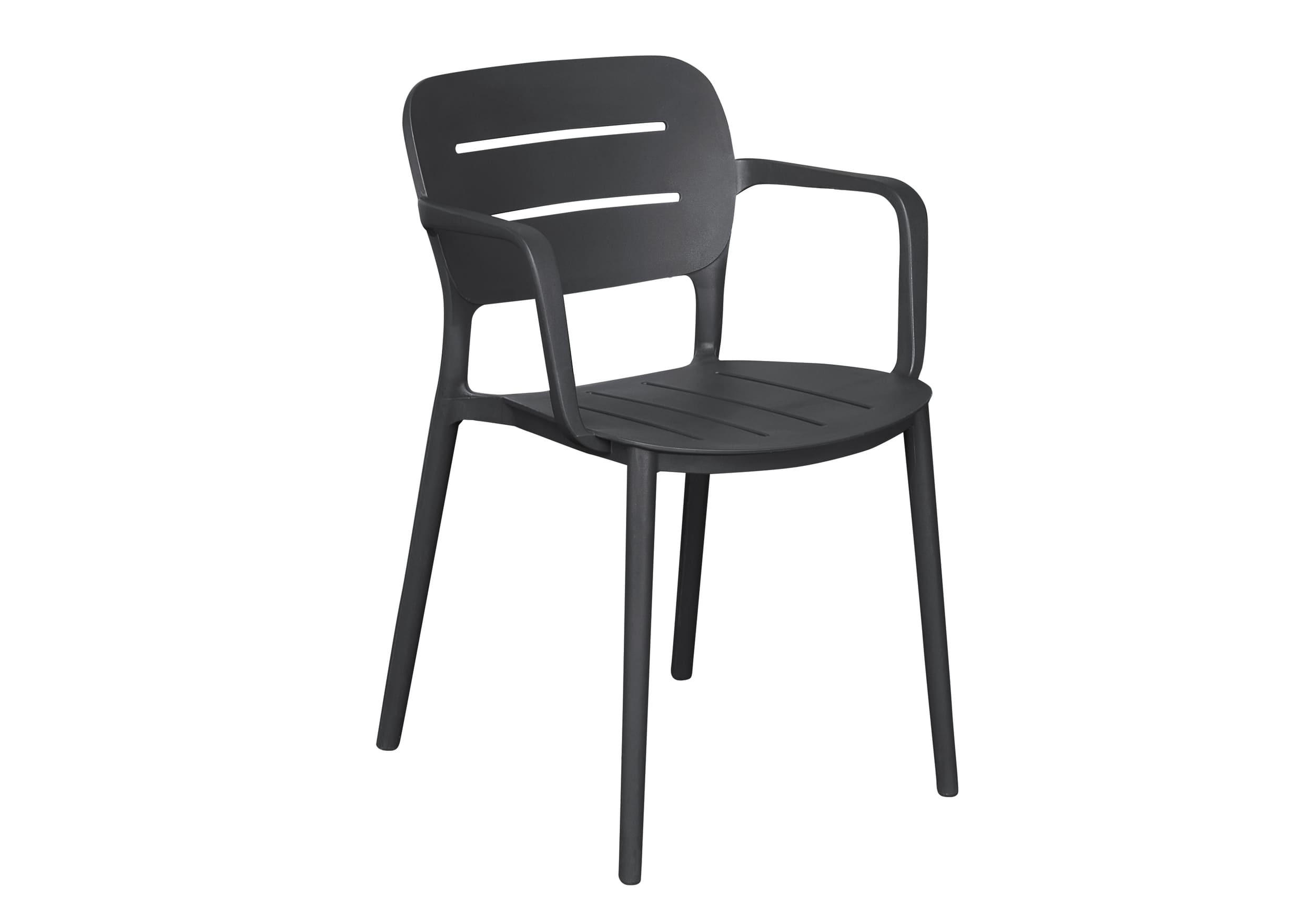 STAPELSTUHL Utah 56x53x79 cm, Kunststoff, Anthrazit - Anthrazit, Kunststoff (53/79/56cm) - dasmöbelwerk