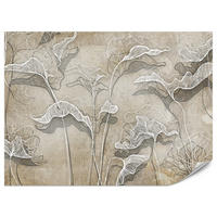 FOTOTAPETE Abstrakte Blätter Beton Optik 350x256 - Beige/Braun, Papier (350/256cm) - Muralo
