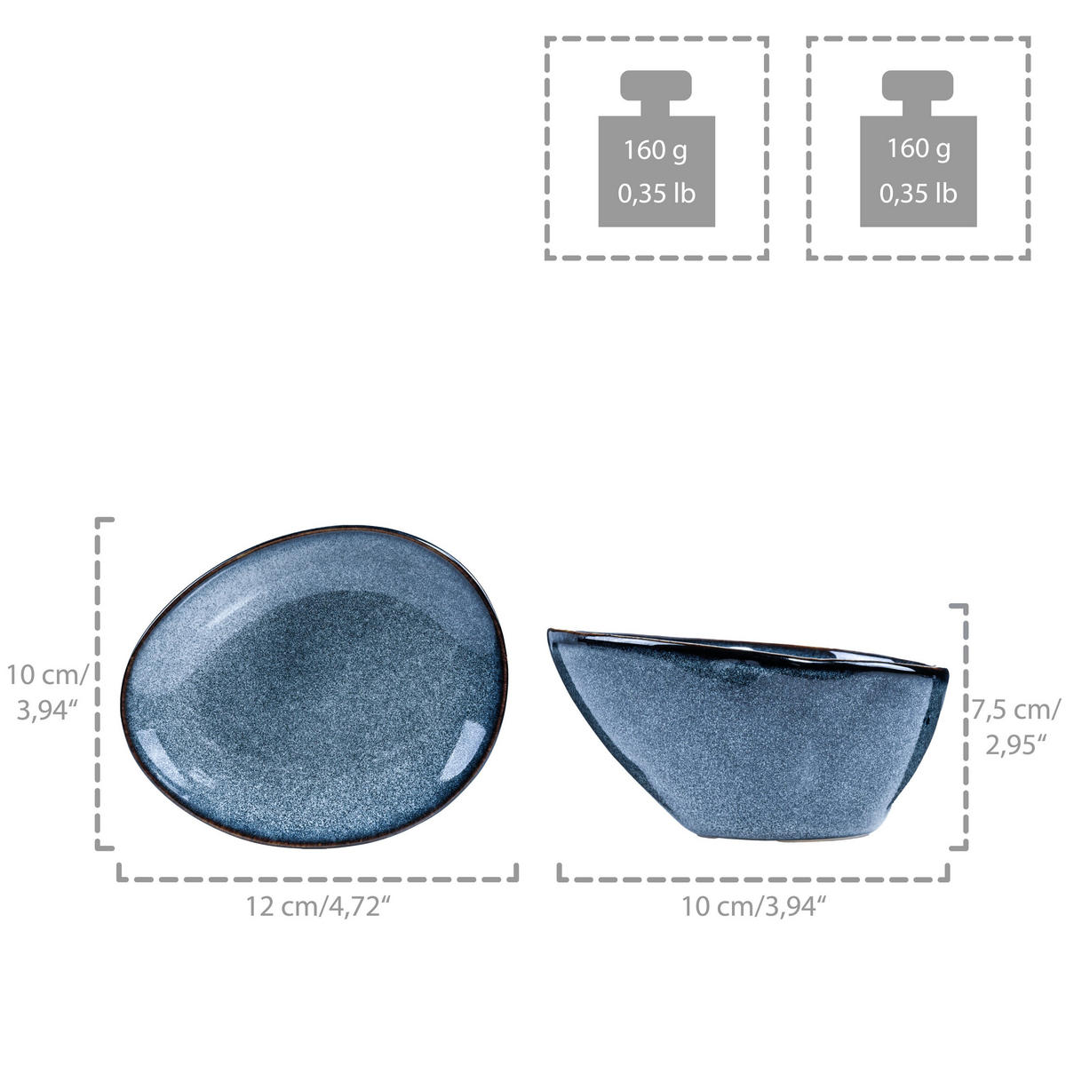 KOMBISERVICE DARWIN - 23 teilig aus Steingut - Blau, Stein (33/5.5/33cm) - Sänger