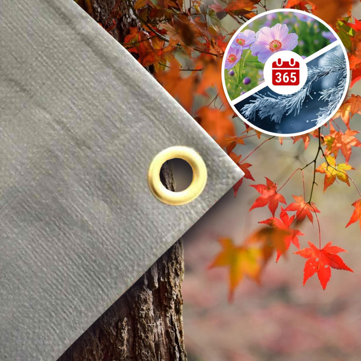 ABDECKPLANE grau, 280 g/m², 3x5m, wasserdicht - Grau, Kunststoff (500/300/10cm) - BONI-SHOP