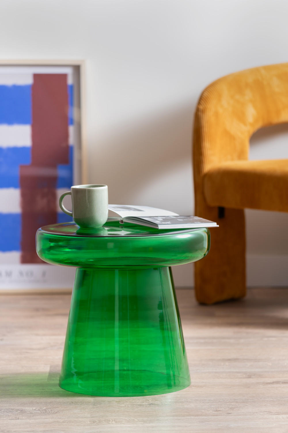 BEISTELLTISCH Simpleza Grün 41/41/38 cm - Grün, Glas (41/41/38cm) - Leitmotiv