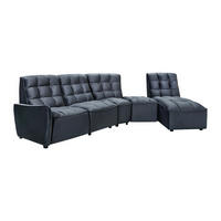 RELAXSOFA - 6 Personen - stoff - anthrazitgrau Alford - Anthrazit, Textil (323/104/210cm) - Vente-Unique