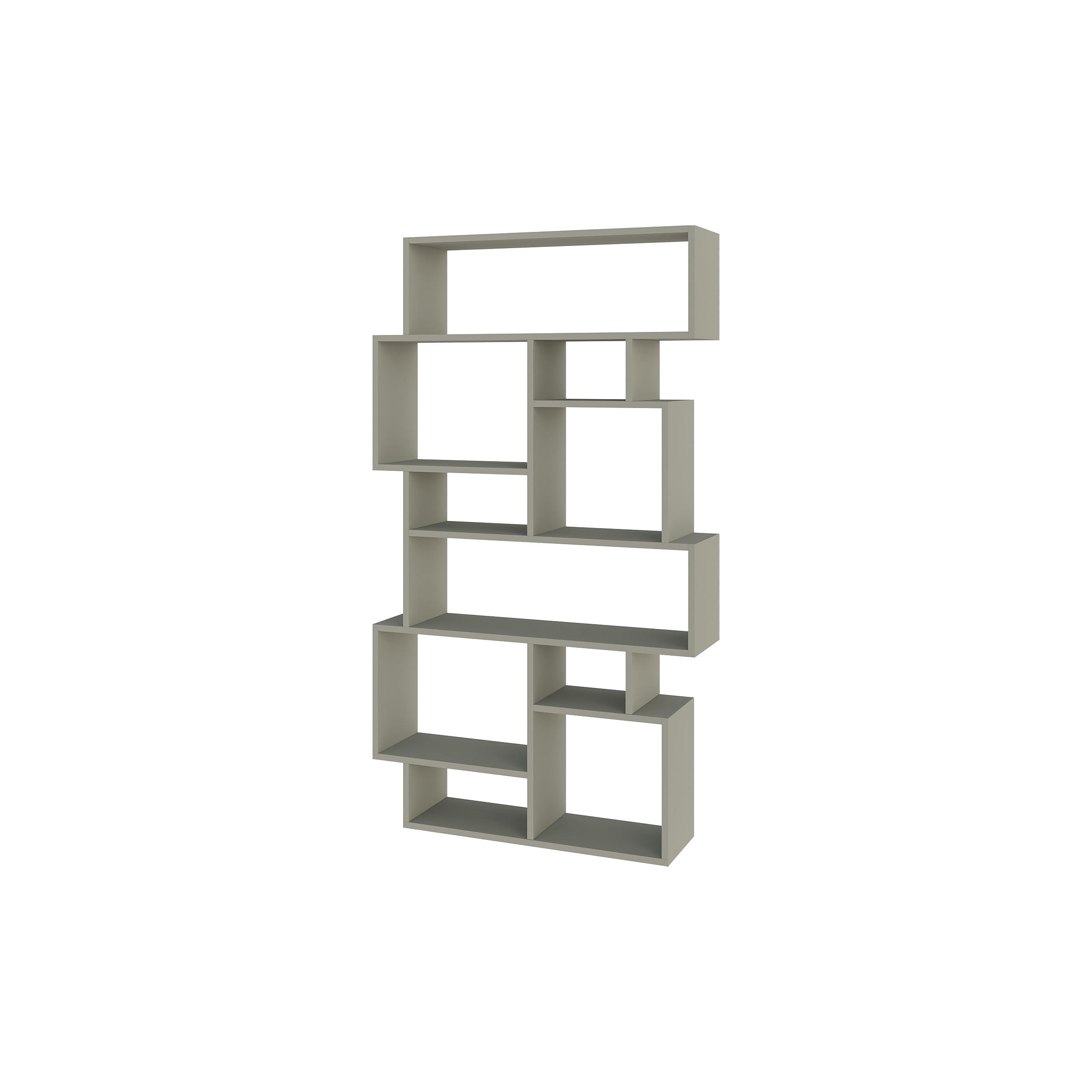 BÜCHERREGAL Karmato Aschgrün 96/25,5/168,5 cm - Grün, Holzwerkstoff (95.8/168.6/25.3cm) - Decortie