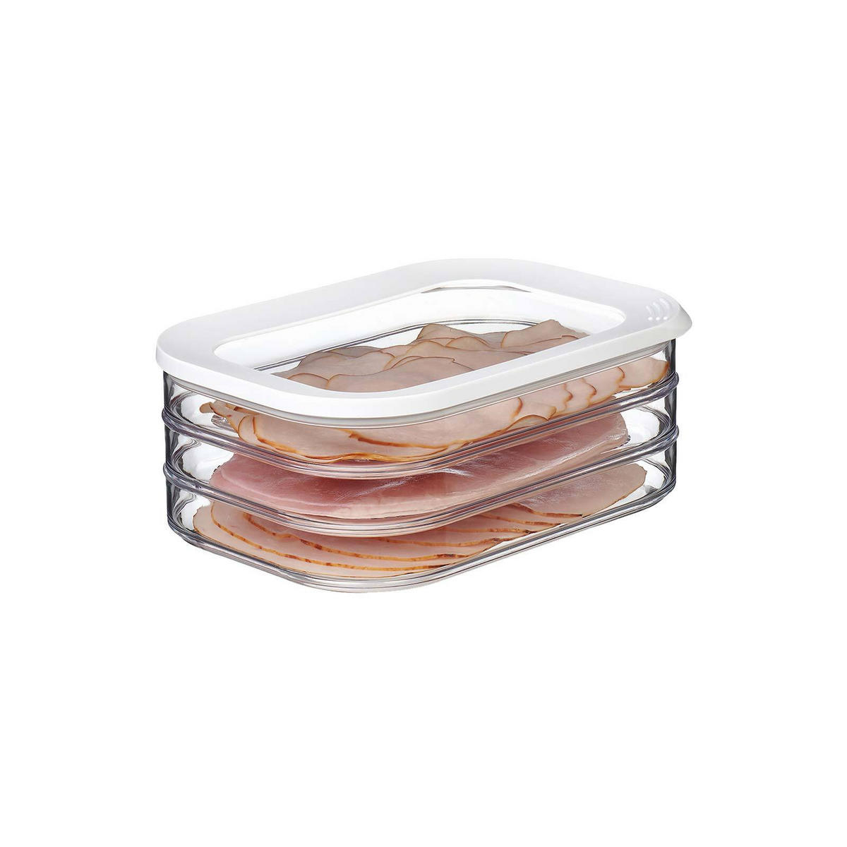 AUFSCHNITTDOSEN Modula weiß 4er Set - Weiß, Kunststoff (1/1/1cm) - Mepal