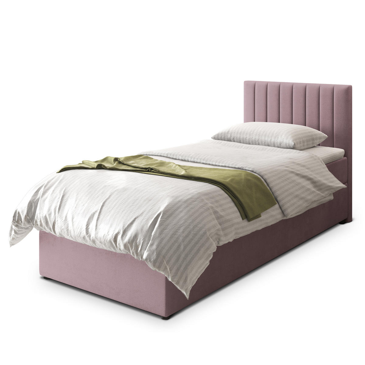 POSTEL BOXSPRING BRESEL 90x200 cm, s matrací a úložným prostorem, starorůžová - starorůžová, kompozitní dřevo/textil (90/200cm) - MASSENO