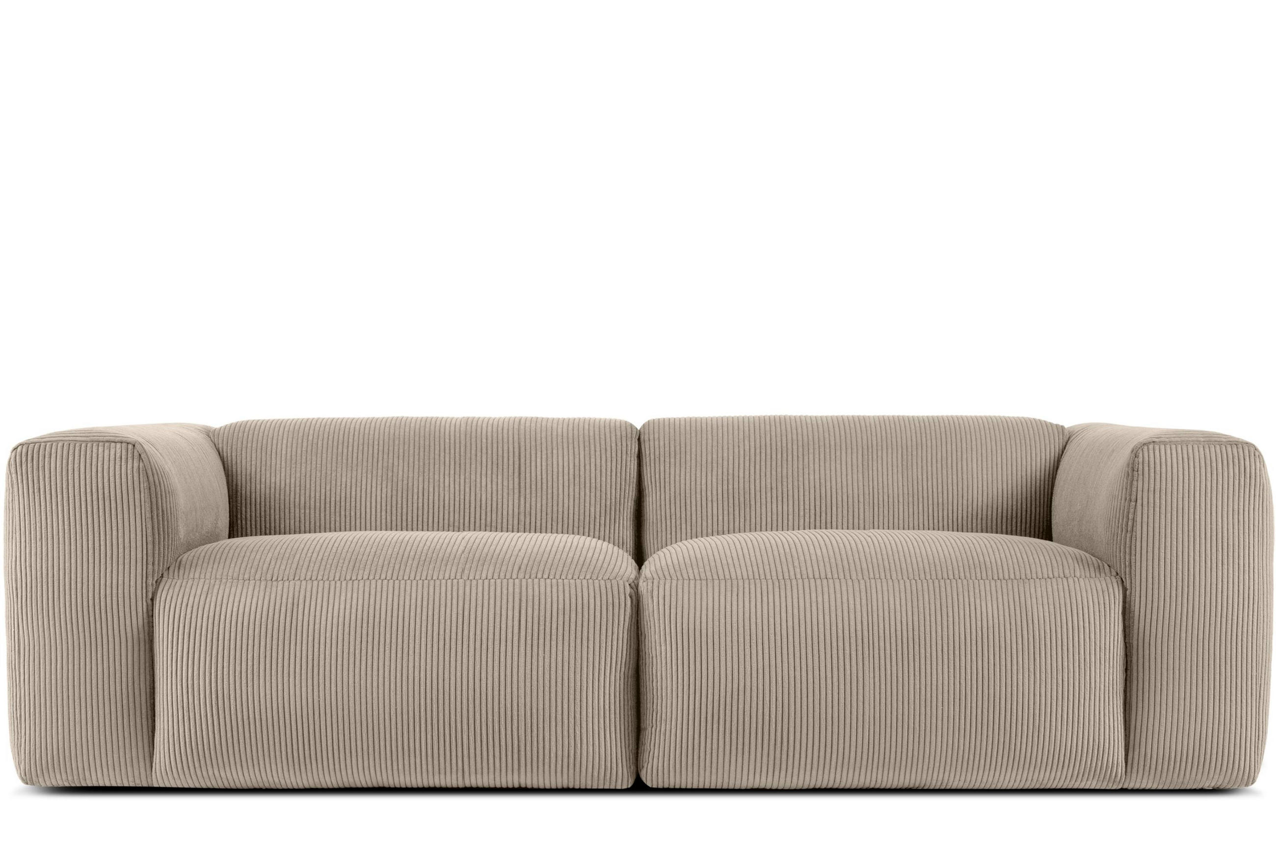 2,5-SITZER-MODULSOFA BUFFO mit extrem weicher und bequemer Sitzfläche, Kordstoff, beige - Beige, Textil (250/73/96cm) - KONSIMO®