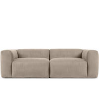 2,5-SITZER-MODULSOFA BUFFO mit extrem weicher und bequemer Sitzfläche, Kordstoff, beige - Beige, Textil (250/73/96cm) - KONSIMO®