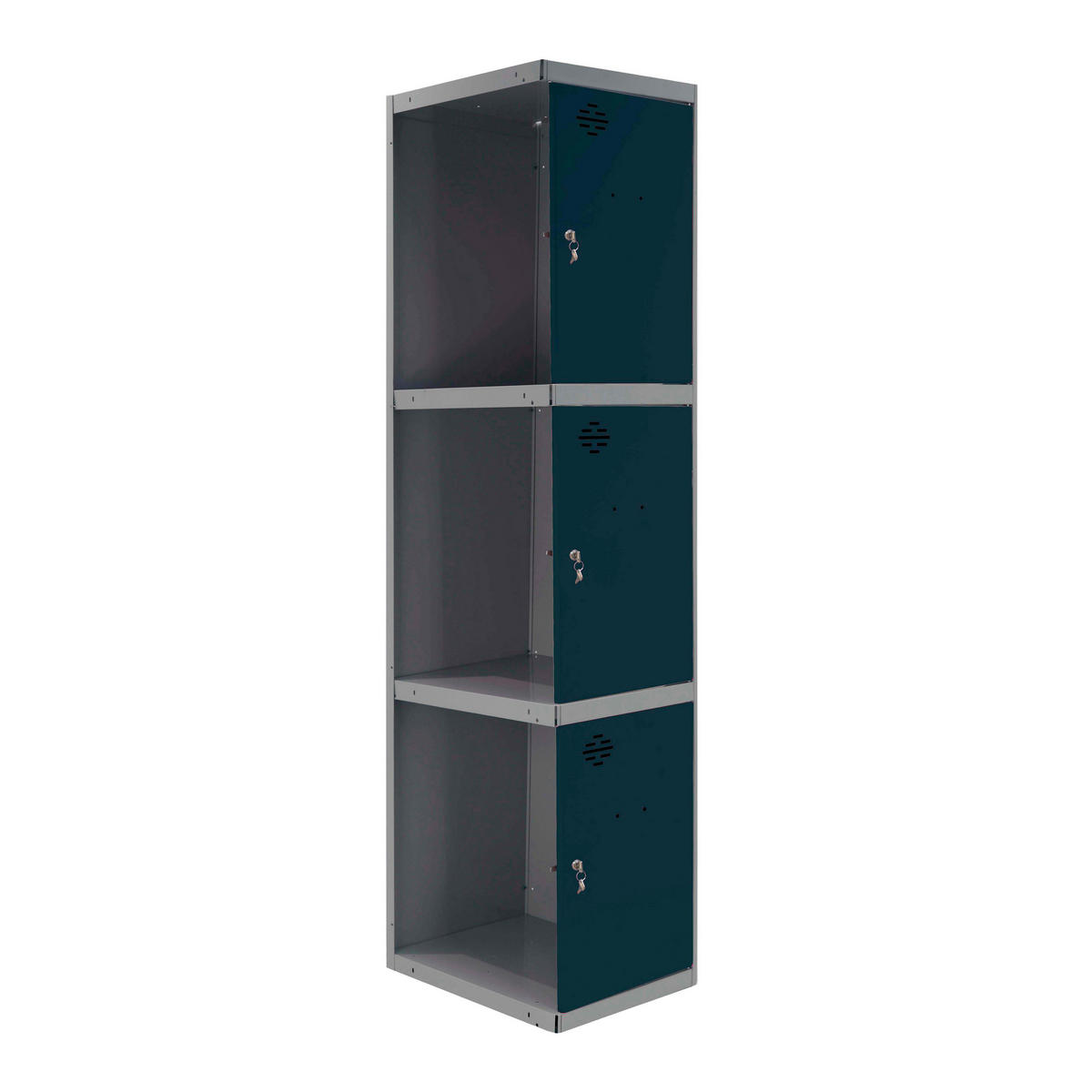 SPIND Amego HxBxT 180x30x50 cm 3 Abteile Anbaumodul Anthrazit-Anthrazit - Anthrazit, Metall (30/180/50cm) - PROREGAL