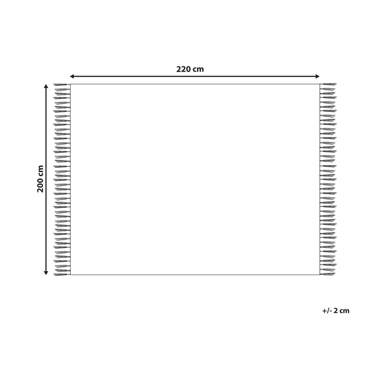 TAGESDECKE Grau 200 x 220 cm Bere - Ecru, Textil (200/220cm) - Beliani
