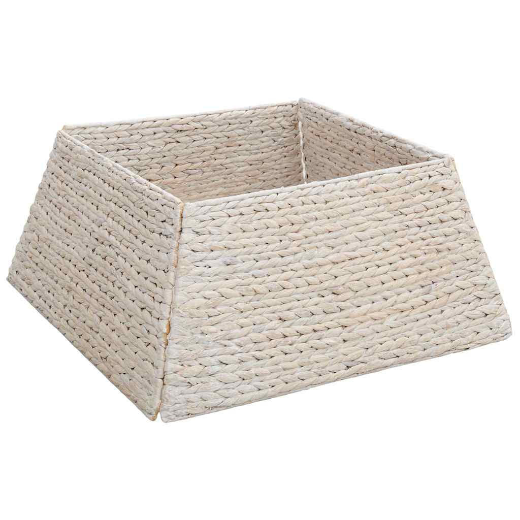 WEIHNACHTSBAUMKRAGEN 60/60/28 cm Weiß Wasserhyazinthe - Weiß, Naturmaterialien (60/28/60cm) - vidaXL