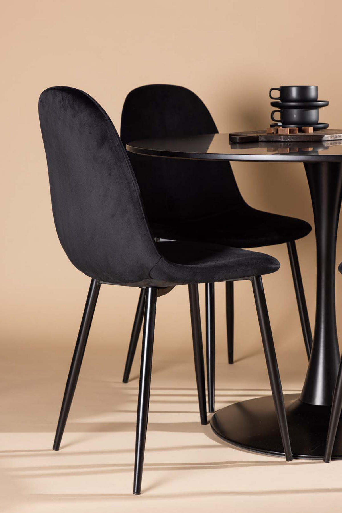TISCHGRUPPE Schwarz - Schwarz, Holzwerkstoff (100/74/100cm) - ebuy24
