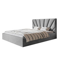 BETT 90x200 - Polsterbett mit Bettkasten und Holzrahmen - Modern Betten - Weicher Jasminstoff - Kollektion Denver, grau - Grau, Holz/Textil (90/200cm) - Alpi-Möbel