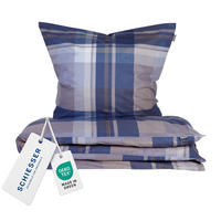 BETTWÄSCHESET Todd - Feinbiber - 2-teilig - 135x200 cm - Braun-Blau - Blau, Textil (135/200cm) - SCHIESSER