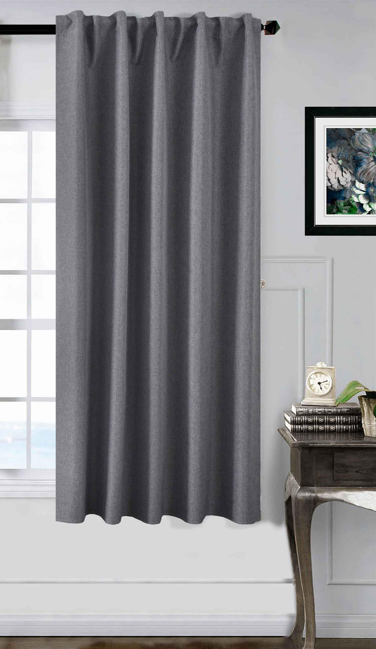 VORHANG BOSTON DARK HxB 175x140 cm Dunkelgrau - Dunkelgrau, Textil (140/175cm) - Gardinenbox