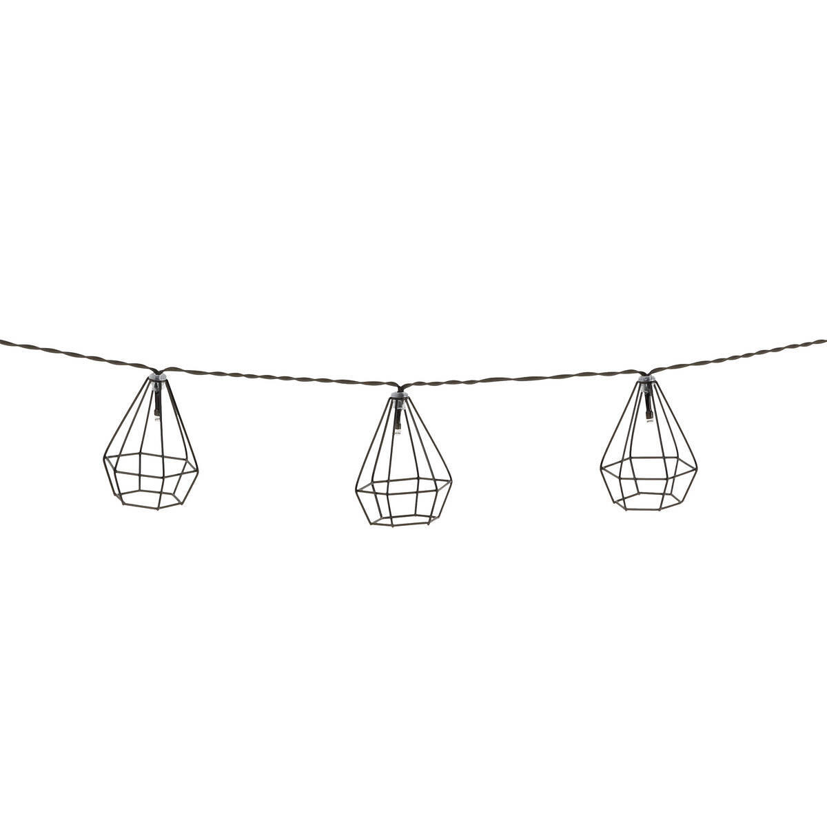 GARTENLICHTERKETTE 335 cm - Schwarz, Metall (335cm) - Atmosphera Createur d´interieur