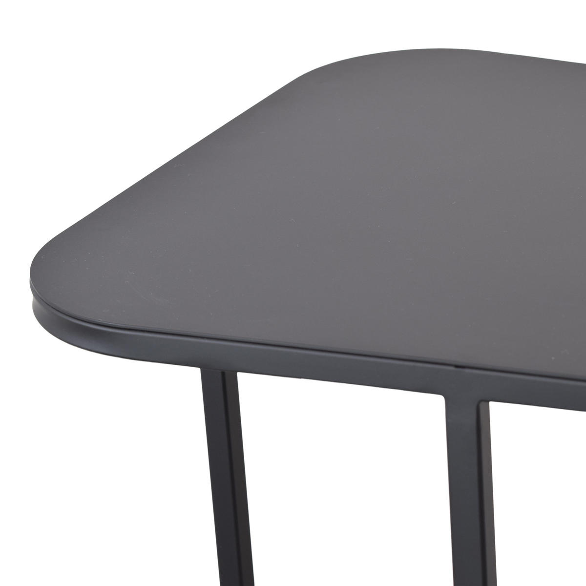 BEISTELLTISCH Inris Schwarz - Schwarz, Metall (51/35/55cm) - LOFT42